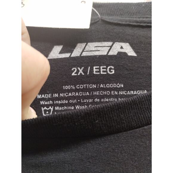 BLACKPINK - LISA Size 2X Official Merch Alter Ego Black KPOP Graphic Tee NWT - Picture 4 of 6
